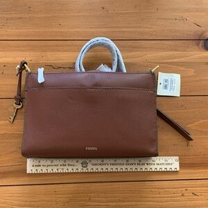 Fossil Brown Kiera Crossbody Bag